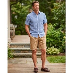 PacSun Slim Fit Chino Shorts Mens 34 Tan Khaki Cotton Stretch Casual Summer